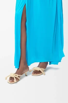 Flamenco-Knoten-Sandale aus Lammleder