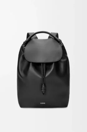Flamenco-Rucksack aus glänzendem, geschmeidigem Kalbsleder