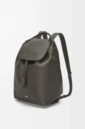 Flamenco-Rucksack aus glänzendem, geschmeidigem Kalbsleder