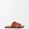 Flex Criss-Cross-Slipper aus pflanzlich gegerbtem Kalbsleder
