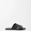 Flex Criss-Cross-Slipper aus pflanzlich gegerbtem Kalbsleder