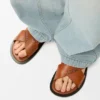 Flex Criss-Cross-Slipper aus pflanzlich gegerbtem Kalbsleder