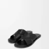 Flex Criss-Cross-Slipper aus pflanzlich gegerbtem Kalbsleder