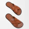 Flex Criss-Cross-Slipper aus pflanzlich gegerbtem Kalbsleder