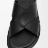 Flex Criss-Cross-Slipper aus pflanzlich gegerbtem Kalbsleder