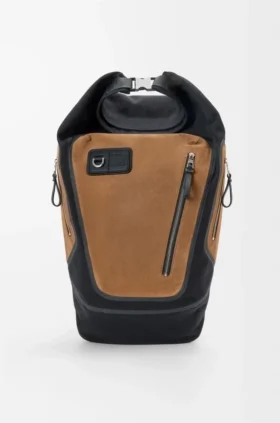 Flex Roll-Top-Rucksack aus Canvas und Wildleder
