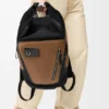 Flex Roll-Top-Rucksack aus Canvas und Wildleder