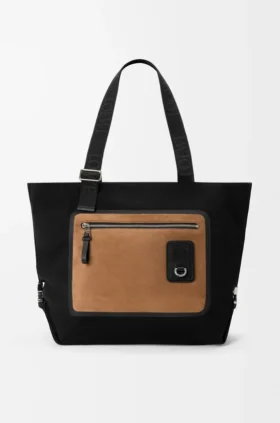 Flex Zipped Tote Bag aus Canvas und Wildleder