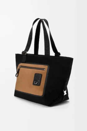 Flex Zipped Tote Bag aus Canvas und Wildleder