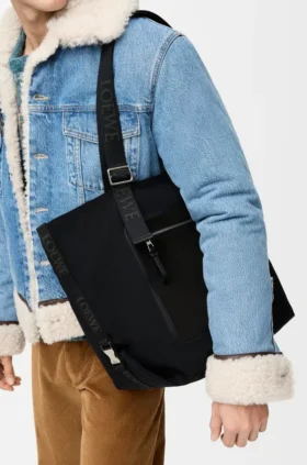 Flex Zipped Tote Bag aus Canvas und Wildleder