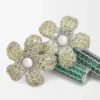Flor-Ohrringe aus Sterlingsilber und Kristallen Flor-Ohrringe aus Sterlingsilber und Kristallen