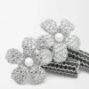Flor-Ohrringe aus Sterlingsilber und Kristallen Flor-Ohrringe aus Sterlingsilber und Kristallen