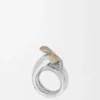 Flor-Ring aus Sterlingsilber und Kristallen
