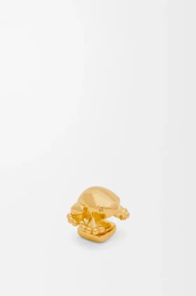 Frosch-Anstecknadel aus Messing