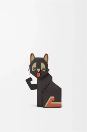 Futurist Cat Clutch aus klassischem Kalbsleder