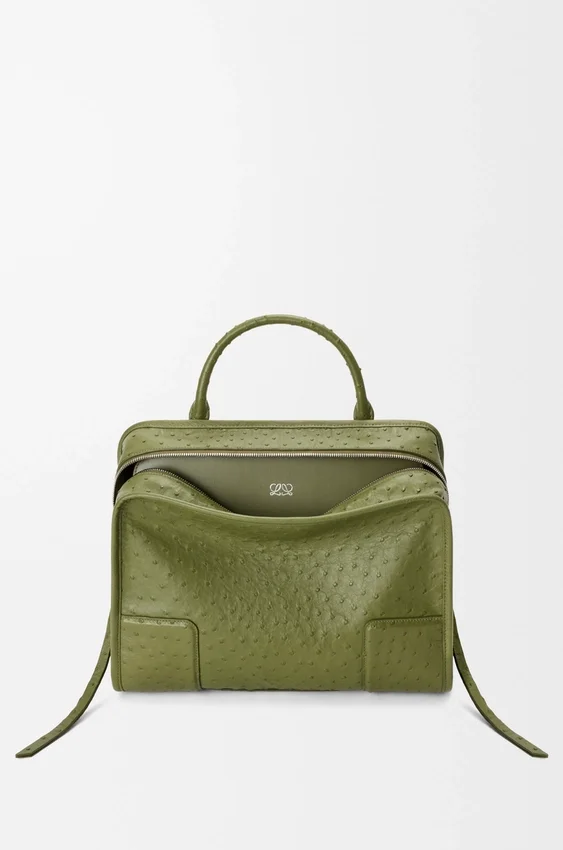 Grosse Amazona 180-Tasche aus Straussenleder Grosse Amazona 180-Tasche aus Straussenleder