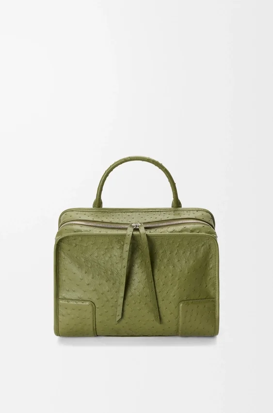 Grosse Amazona 180-Tasche aus Straussenleder Grosse Amazona 180-Tasche aus Straussenleder