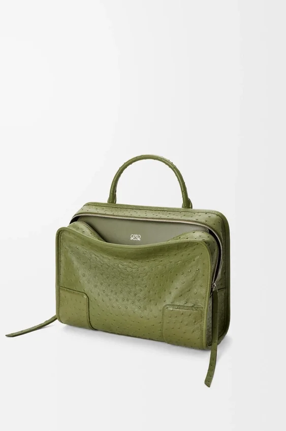 Grosse Amazona 180-Tasche aus Straussenleder Grosse Amazona 180-Tasche aus Straussenleder