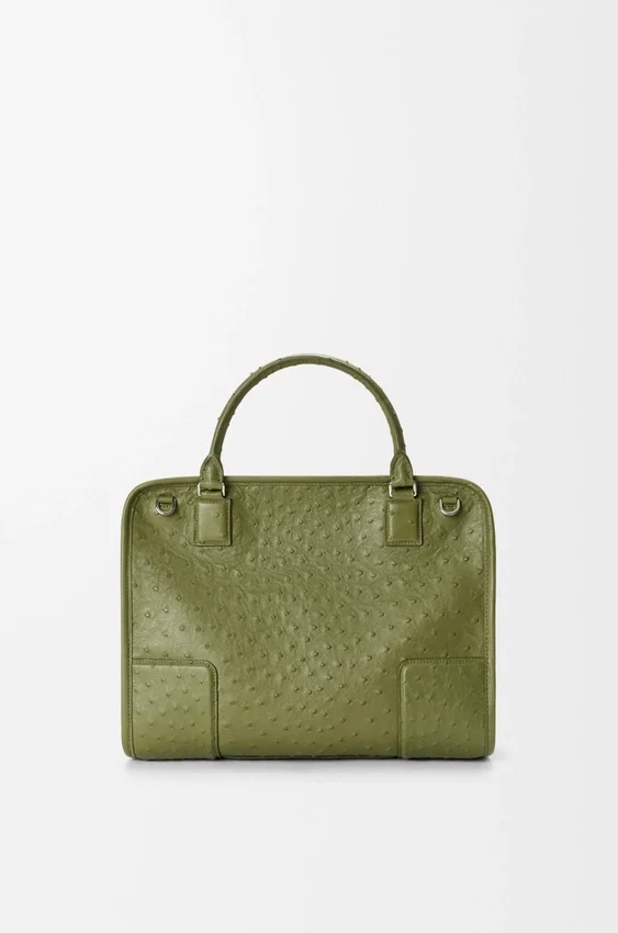 Grosse Amazona 180-Tasche aus Straussenleder Grosse Amazona 180-Tasche aus Straussenleder