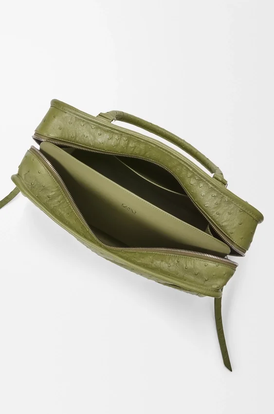 Grosse Amazona 180-Tasche aus Straussenleder Grosse Amazona 180-Tasche aus Straussenleder
