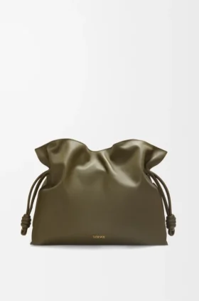 Grosse Flamenco-Clutch aus Nappa-Kalbsleder