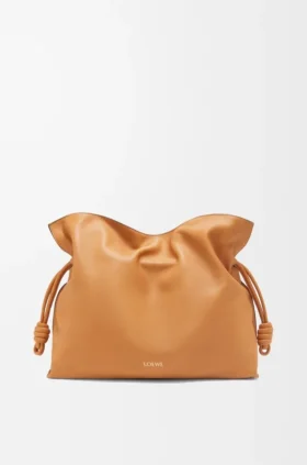 Grosse Flamenco-Clutch aus Nappa-Kalbsleder