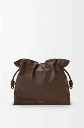 Grosse Flamenco-Clutch aus Nappa-Kalbsleder