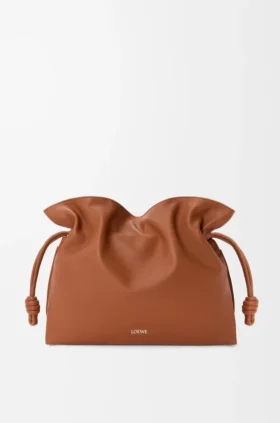 Grosse Flamenco-Clutch aus Nappa-Kalbsleder