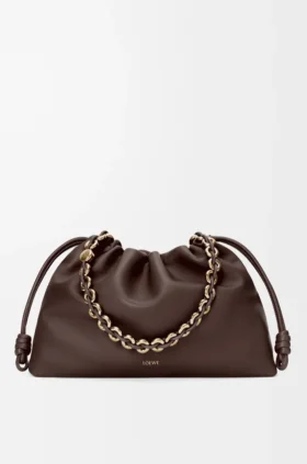 Grosse Flamenco Purse aus weichem Nappa-Lammleder