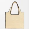 Grosse Loewe Font Tote aus Raffia