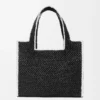 Grosse Loewe Font Tote aus Raffia