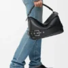 Grosse Puzzle-Biker-Tasche aus glänzendem Kalbsleder Grosse Puzzle-Biker-Tasche aus glänzendem Kalbsleder