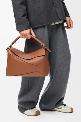 Grosse Puzzle Edge-Tasche aus klassischem Kalbsleder