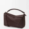 Grosse Puzzle-Tasche aus genarbtem Nubukleder Grosse Puzzle-Tasche aus genarbtem Nubukleder