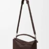 Grosse Puzzle-Tasche aus genarbtem Nubukleder Grosse Puzzle-Tasche aus genarbtem Nubukleder