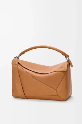 Grosse Puzzle-Tasche aus geschmeidigem genarbtem Kalbsleder