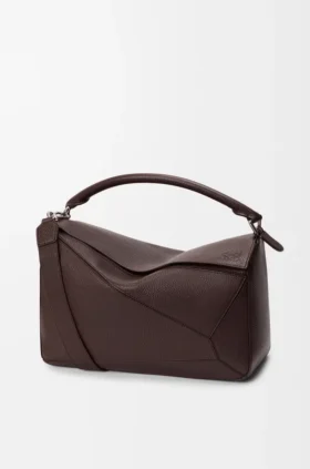 Grosse Puzzle-Tasche aus geschmeidigem genarbtem Kalbsleder