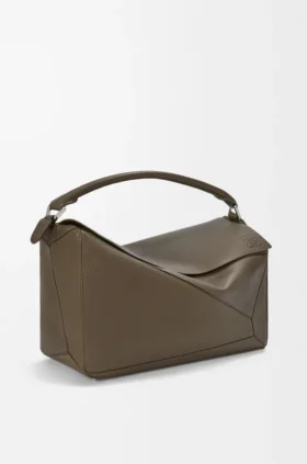 Grosse Puzzle-Tasche aus geschmeidigem genarbtem Kalbsleder