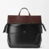 Grosse Switch-Tasche aus Papierkalbsleder und Wildleder Grosse Switch-Tasche aus Papierkalbsleder und Wildleder