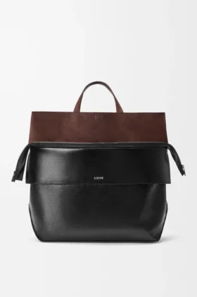 Grosse Switch-Tasche aus Papierkalbsleder und Wildleder