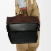 Grosse Switch-Tasche aus Papierkalbsleder und Wildleder Grosse Switch-Tasche aus Papierkalbsleder und Wildleder