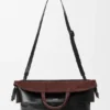 Grosse Switch-Tasche aus Papierkalbsleder und Wildleder Grosse Switch-Tasche aus Papierkalbsleder und Wildleder