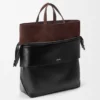 Grosse Switch-Tasche aus Papierkalbsleder und Wildleder Grosse Switch-Tasche aus Papierkalbsleder und Wildleder