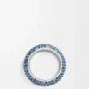 Grosser Pavé-Ring aus Sterlingsilber und Kristallen Grosser Pavé-Ring aus Sterlingsilber und Kristallen