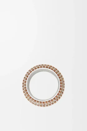 Grosser Pavé-Ring aus Sterlingsilber und Kristallen