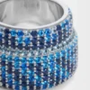 Grosser Pavé-Ring aus Sterlingsilber und Kristallen Grosser Pavé-Ring aus Sterlingsilber und Kristallen