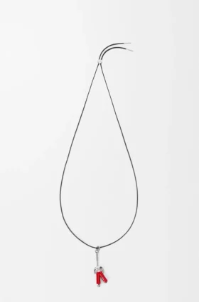 Halskette «Standing Acrobat» aus Sterlingsilber und Emaille