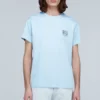 Herren Loewe Anagram Classic besticktes Baumwoll-T-Shirt mit Rundhalsausschnitt und kurzen Ärmeln, hellblau H6109230Cr-6410