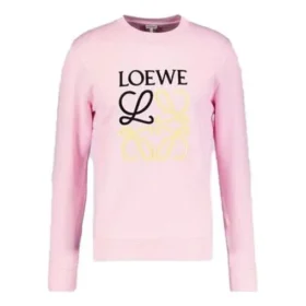 Herren loewe Anagramm besticktes Sport-Langarmshirt, rosa-rot, H6109900Cr-7080
