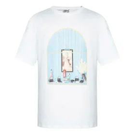 Herren loewe AW19 Painting Kurzarm-T-Shirt Weiss H6299720Si
